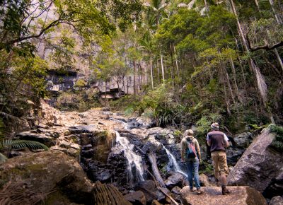 Couple at Protesters Falls, Nightcap National Park, Northern Rivers