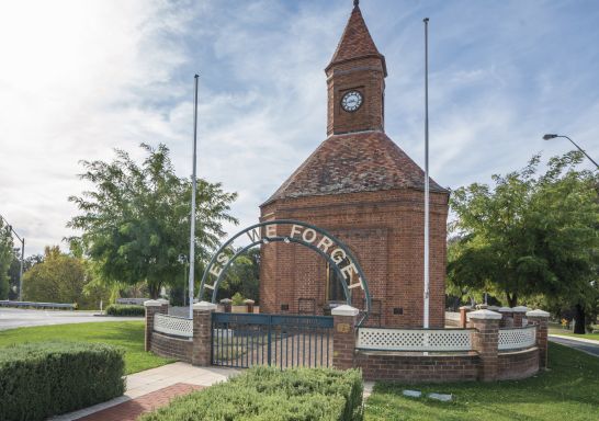 ANZAC memorial in Boorowa, located in the Hilltops region