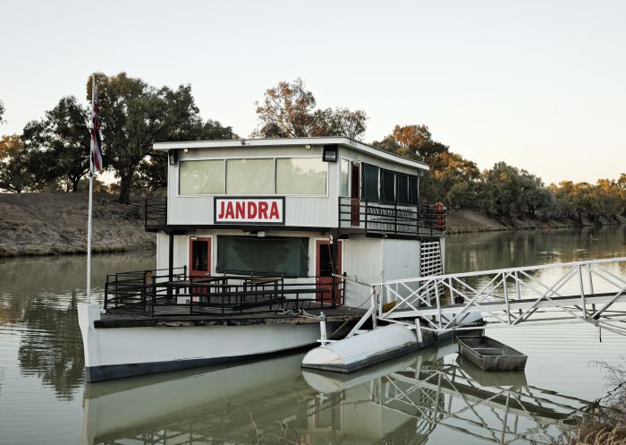 Paddle Vessel (PV) Jandra on the Darling River near Bourke