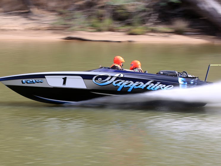 Boat racing on Murray River