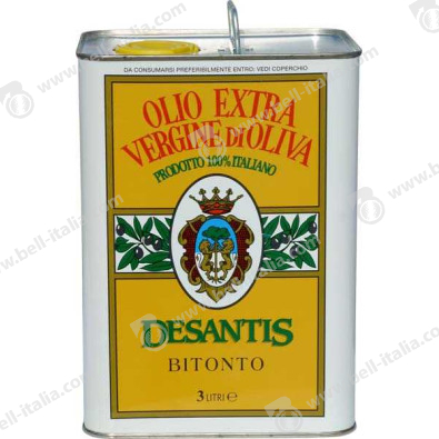 Desantis Olio Extra Vergine D'Oliva 100% Italiano Lattina Lt.3