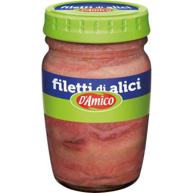 D'Amico Filetti Alici in Olio di Semi di Girasole Gr.80