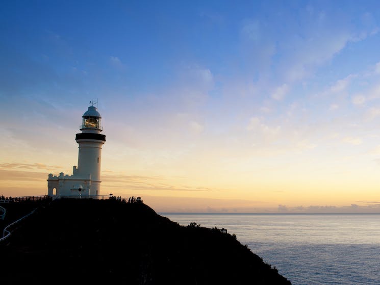 Cape Byron lighthouse at sunset, Byron Bay