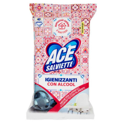 Ace Salviettine Igienizzanti Cartone Misto(Igienizzanti Sgrassanti - Igienizzanti con Alcol)