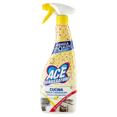 Ace Sgrassatore Cucina Spray al Limone e Bergamotto senza Candeggina Ml.500