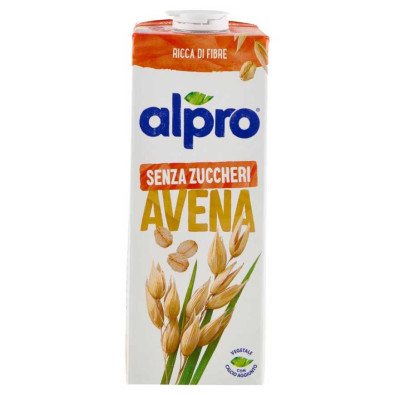 Alpro Bevanda all'Avena 100% Vegetale con Vitamine senza Zucchero Lt.1