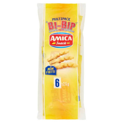 Amica Snack Bi-Bip Croccantini di Mais Gusto Formaggio Gr.25 X6