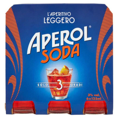 Aperol Soda L'Aperitivo Leggero Cl.12,5X6 Vol.3°