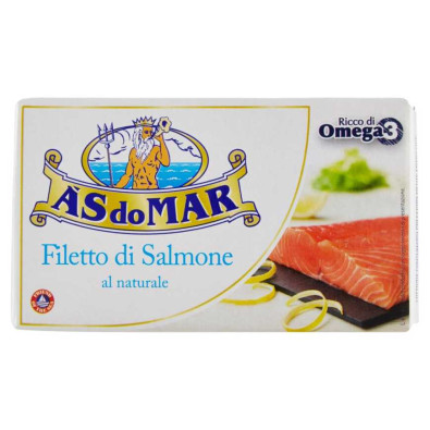 Asdomar Filetto di Salmone al Naturale Gr.115