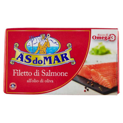 Asdomar Filetto di Salmone all'Olio di Oliva Gr.115