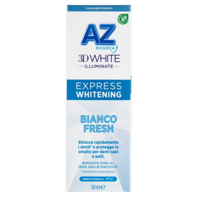 AZ Ricerca Dentifricio 3D White Illuminate Express Whitening Bianco Glossy Ml.50