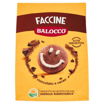 Balocco Biscotti Faccine con C?ioccolato e Nocciole Gr.700