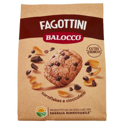 Balocco Biscotti Integrali Fagottini con Cornflakes e Gocce di Cioccolato Gr.700