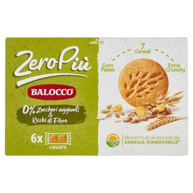 Balocco Zero Più Biscotti ai 7 Cereali & Corn Flakes senza Zuccheri Aggiunti Gr.230