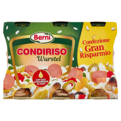 Berni Condiriso con Wrustel con Olio Extra Vergine d'Oliva Pz.3 Gr.300