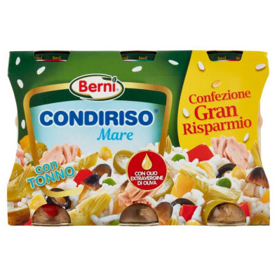 Berni Condiriso Mare con Tonno con Olio Extra Vergine d'Oliva Pz.3 Gr.300