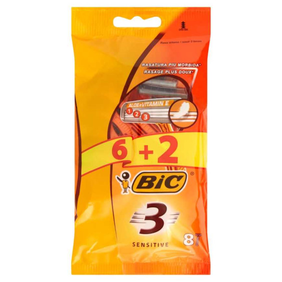 Bic Tre Lame Sensitive Pz.6+2