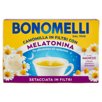 Bonomelli Camomilla Setacciata con Melatonina e Magnesio 14 Filtri