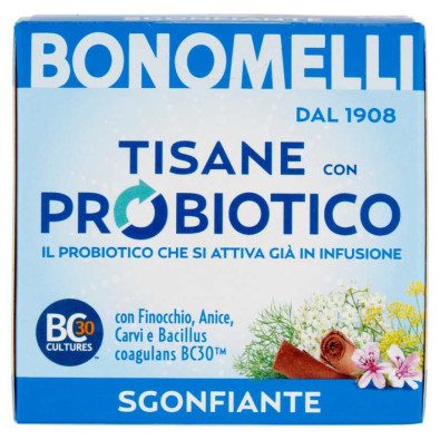 Bonomelli Tisana con Probiotico Sgonfiante 10 Filtri