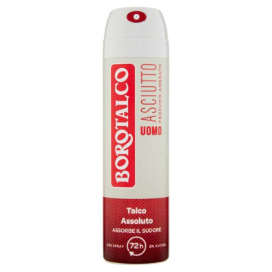 Borotalco Deodorante Spray Uomo Asciutto Profumo Ambrato Ml.150