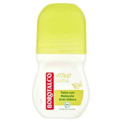 Borotalco Deodorante Roll On Attivo al Profumo di Cedro e Lime Ml.50