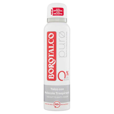 Borotalco Puro Deodorante Spray Profumo di Brezza Muschiata 0 Sali Ml.150