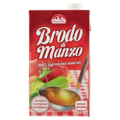 Brodo Pronto Manzo senza Glutine senza Glutammato Lt.1