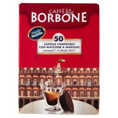 Caffè Borbone Miscela Nobile Capsule Compatibili Lavazza A modo Mio 50 x Gr.7,2