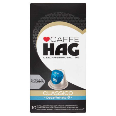 Caffè HAG Classico Decaffeinato Capsule Compatibili Nespresso Pz.10 Gr.52