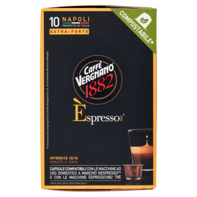 Caffè Vergnano 1882 Èspresso1882 Napoli Capsule Compatibili Nespresso 10 x Gr.5