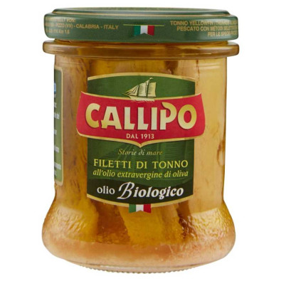 Callipo Filetti di Tonno all'Olio Extravergine di Oliva Biologico Gr.170