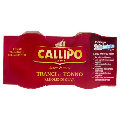 Callipo Tranci di Tonno all'Olio di Oliva Gr.70 Pz.2