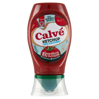 Calvé Ketchup -50 % di Zuccheri Top Down Ml.250