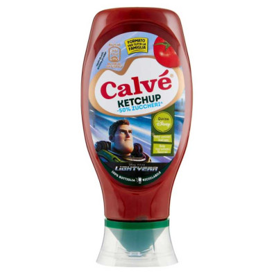 Calvé Ketchup -50% di Zuccheri Top Down Kids Ml.430