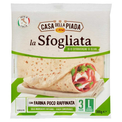 Casa della Piada Crm Piada Sfogliata all’Olio Extra Vergine D'Oliva Gr.300