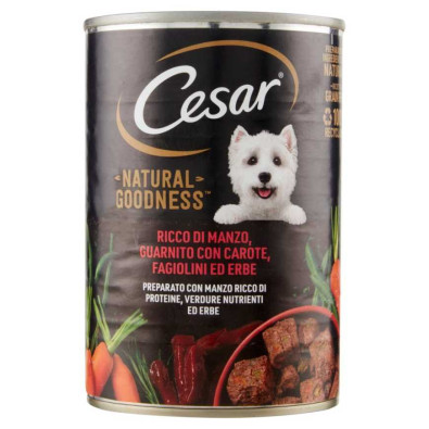 Cesar Natural Goodness Manzo con Carote Fagiolini ed Erbe Gr.400