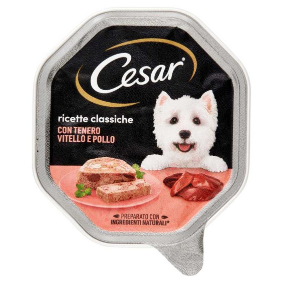 Cesar Pate' Vitello e Pollo per Cane Gr.150