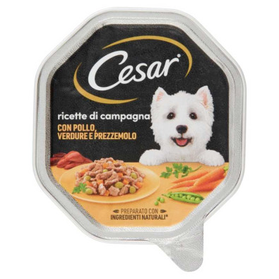 Cesar Ricette di Campagna Pollo e Verdure per Cane Gr.150