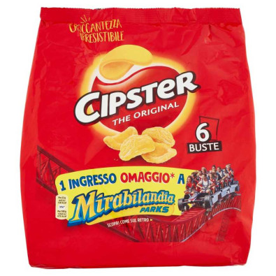 Cipster The Original Chips di Patate Multipack 6 Bustine Gr.132