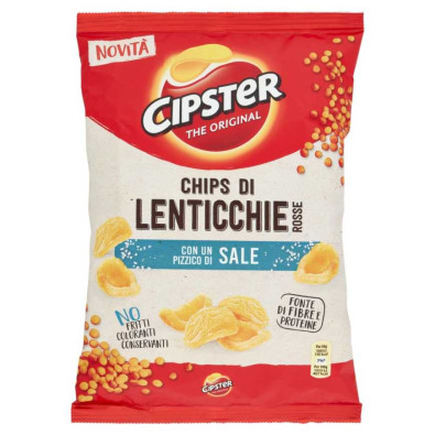 Cipster The Original Chips di Lenticchie Rosse al Sale Gr.80