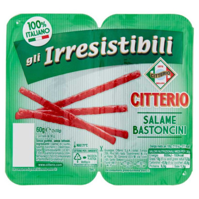 Citterio Gli Irresistibili Bastoncini di Salame Gr.60