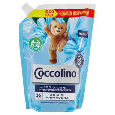 Coccolino Ammorbidente Concentrato Aria di Primavera Eco Pack 24 Lavaggi Ml.600