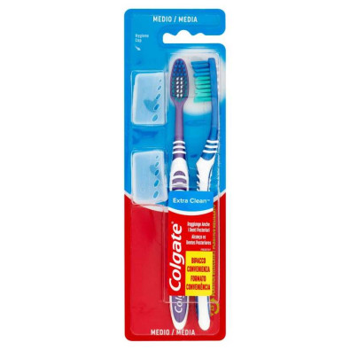 Colgate Spazzolino Extra Clean Medio Pz.2