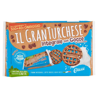 Colussi Gran Turchese Piu' con Farina Integrale e Gocce di Cioccolato Gr.300