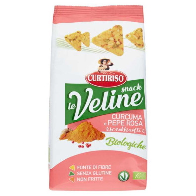 Curtiriso Le Veline Snack Curcuma e Pepe Rosa Biologiche Gr.80