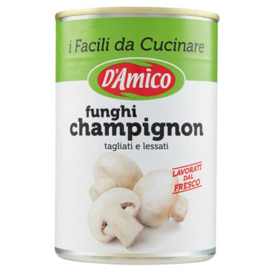 D'Amico Funghi Champignon Tagliati Latta Gr.400