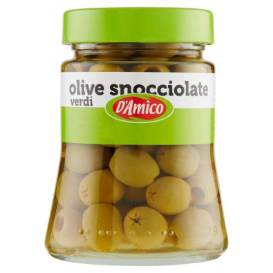 D'Amico Olive Verdi Snocciolate Vetro Gr.290