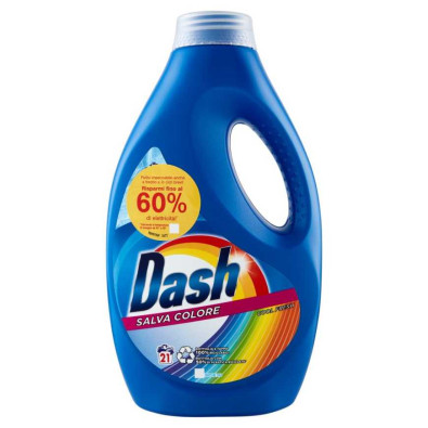 Dash Detersivo Liquido Lavatrice Salvacolore 21 Lavaggi