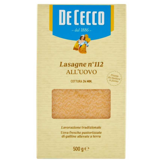 De Cecco Lasagne all'Uovo N°112 Gr.500