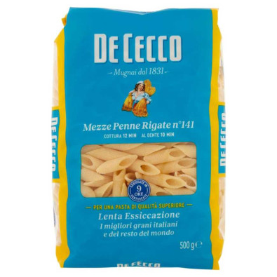 De Cecco Mezze Penne Rigate N°141 Gr.500